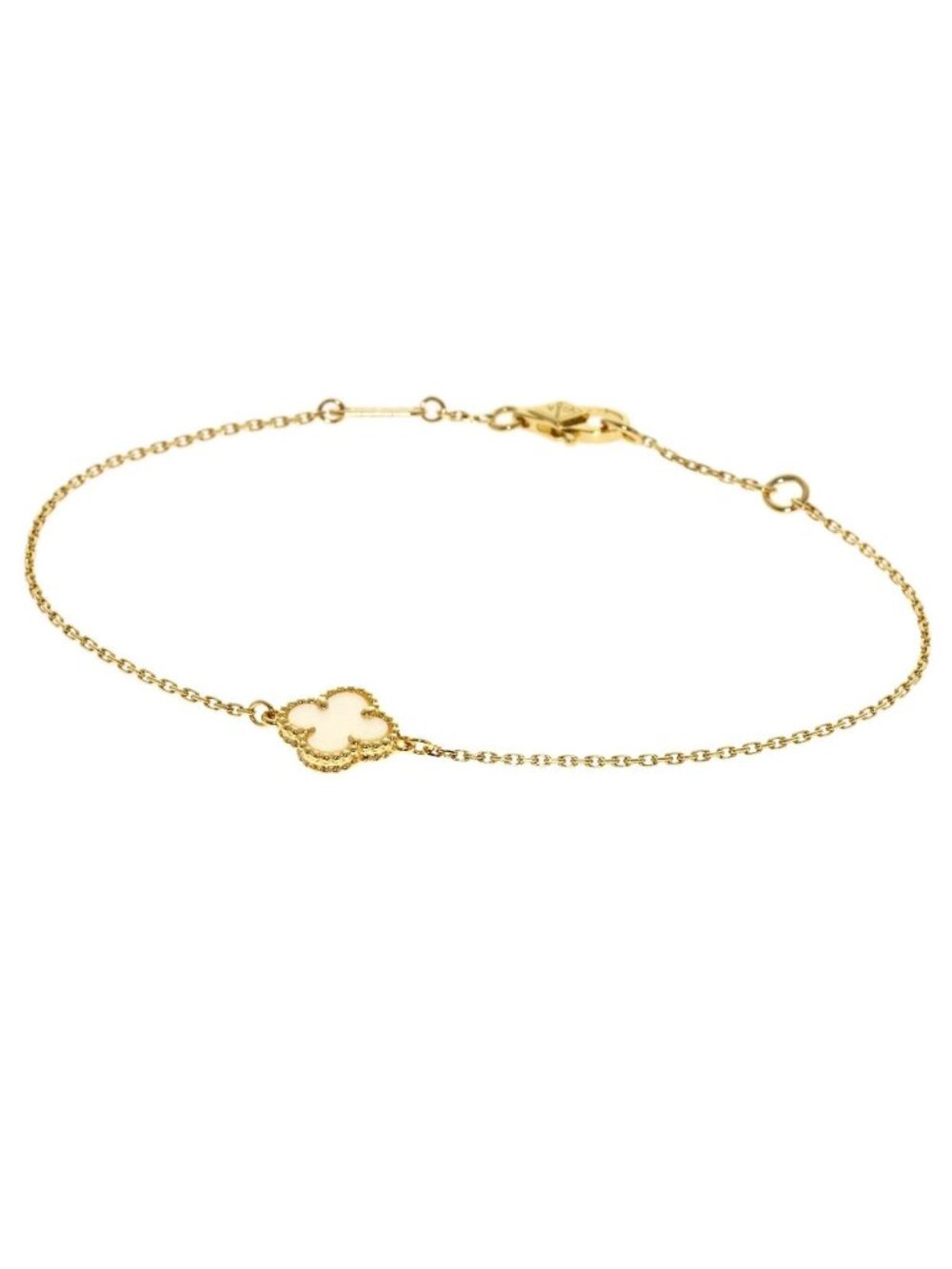 Van Cleef & Arpels Sweet Alhambra Shell Bracelet 18K Yellow Gold